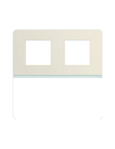 Plaque gallery plastique peint 2 postes horizontale 71mm dune HAGER WXP0312 2
