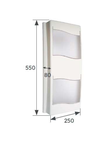 Habillage pour panneau triphasé 250x550 MICHAUD R112
