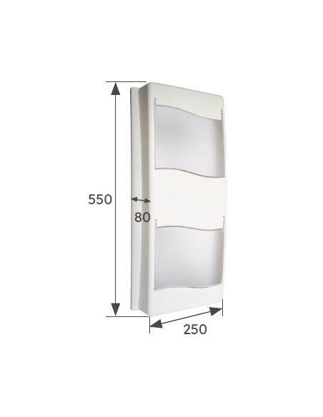 Habillage pour panneau triphasé 250x550 MICHAUD R112