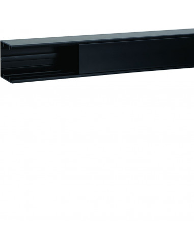 Goulotte appareillable queraz enclipsage direct h 54mm x p 54mm L200mm PVC noire HAGER GBD5005009011