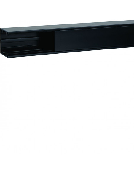 Goulotte appareillable queraz enclipsage direct h 54mm x p 54mm L200mm PVC noire HAGER GBD5005009011