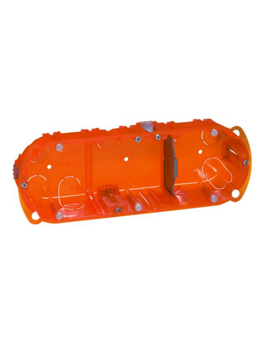 Boîte à encastrer Batibox multi-matériaux 3 postes profondeur 40mm LEGRAND 090503