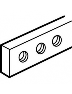 Barre cuivre à trous taraudés 12x4mm 160A admissibles longueur 990mm LEGRAND 037389