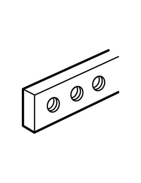 Barre cuivre à trous taraudés 12x4mm 160A admissibles longueur 990mm LEGRAND 037389