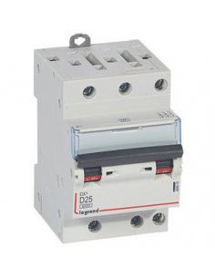Disjoncteur DX³6000 10kA arrivée haute et départ bas à vis 3 Pôles 400~ 25A courbe D pour peigne HX³ optimisé LEGRAND 408070 2