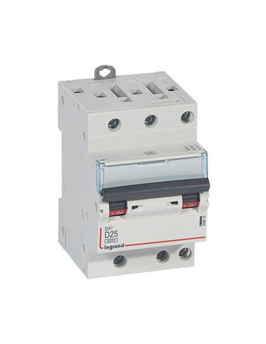 Disjoncteur DX³6000 10kA arrivée haute et départ bas à vis 3 Pôles 400~ 25A courbe D pour peigne HX³ optimisé LEGRAND 408070