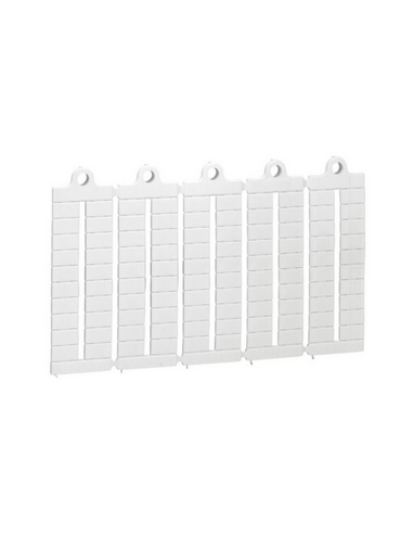 Plaque de 100 repères prédécoupés vierges pour bloc de jonction viking 3 pas 6mm LEGRAND 039501
