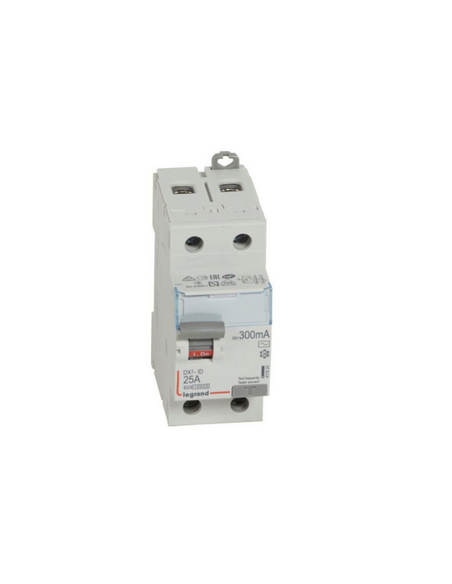 Interrupteur différentiel DX³-ID 2 Pôles 230V 25A type AC 300mA 2 modules LEGRAND 411524
