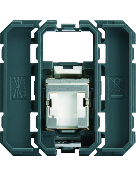 Prise RJ45 gallery catégorie 6 STP HAGER WXF226