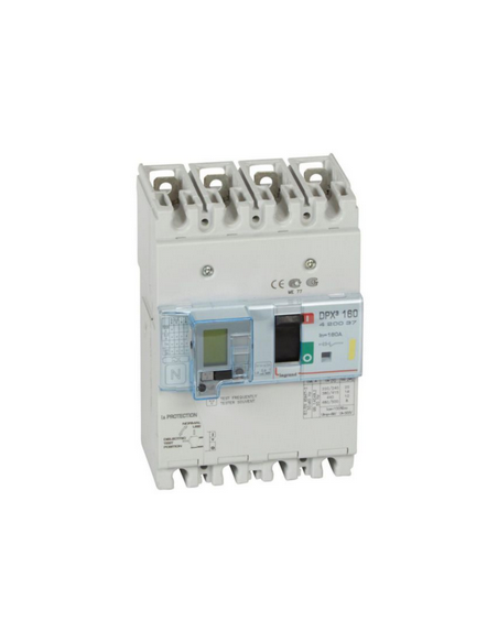 Disjoncteur magnétothermique différentiel DPX³160 pouvoir de coupure 16kA 400V 4 Pôles 160A LEGRAND 420037
