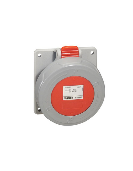Prise à entraxes unifiés P17 IP66/67 16A de 380V~ à 415V~ 3P+T LEGRAND 555388
