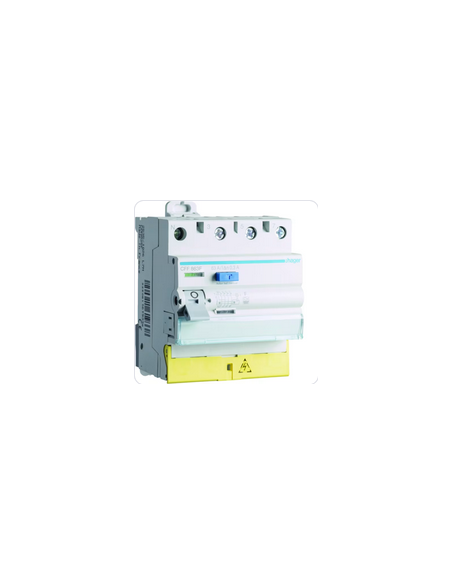 Interrupteur différentiel 3P+N 63A 300mA type F Bornes décalées HAGER CFF863F