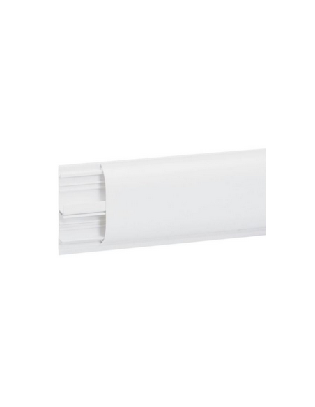 Plinthe DLPlus 80x20mm 2 compartiments 1 couvercle longueur 2m blanc LEGRAND 030069