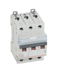 Disjoncteur DX³6000 10kA arrivée haute et départ bas à vis 3 Pôles 400V~ 6A courbe D peigne HX³ traditionnel LEGRAND 408057 2