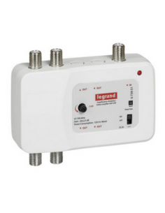 Amplificateur télévision UHF et VHF 792MHz 1 entrée 4 sorties compatible TNT et télévision haute définition LEGRAND 073951 2