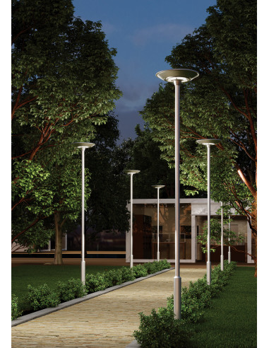 HY49 Lanterne rond 3000K 20W 2200lm 64000h 160° IP65 IK07 IRC 80 classe 1 ARIC 51777