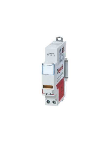 Voyant à LED CX³ simple de 110V~ à 400V~ jaune 1 module LEGRAND 412928