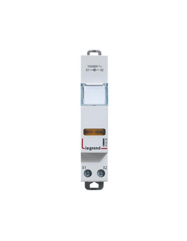 Voyant à LED CX³ simple de 110V~ à 400V~ jaune 1 module LEGRAND 412928
