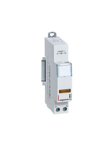 Voyant à LED CX³ simple de 110V~ à 400V~ jaune 1 module LEGRAND 412928