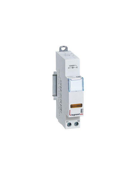 Voyant à LED CX³ simple de 110V~ à 400V~ jaune 1 module LEGRAND 412928