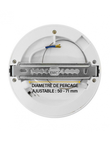 Plafonnier LED Blanc Ø125 6 Watts CCT Aldébaran Downlight Encastré MIIDEX VISION-EL 77492