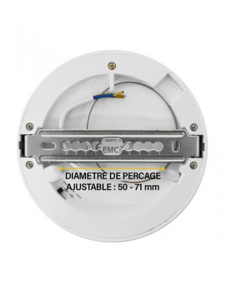 Plafonnier LED Blanc Ø125 6 Watts CCT Aldébaran Downlight Encastré MIIDEX VISION-EL 77492