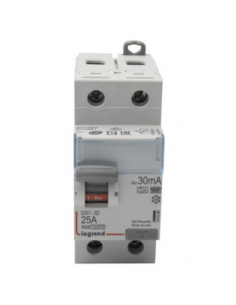 Interrupteur différentiel DX³-ID arrivée haute et départ bas à vis 2 Pôles 230V~ 25A type F HPI 30mA 2 modules LEGRAND 411590 2