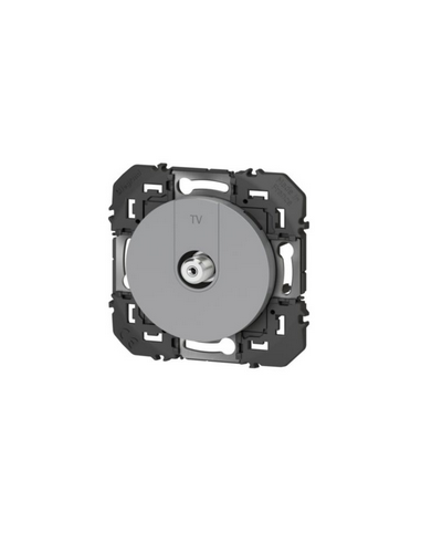Prise TV type F à visser Dooxie finition alu LEGRAND 600450
