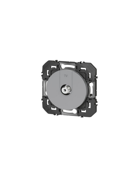 Prise TV type F à visser Dooxie finition alu LEGRAND 600450
