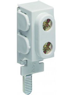 Borne de raccordement 1 Pôle languette 2x25mm² HAGER KF83B 2