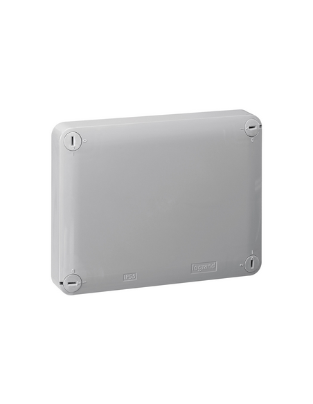 Boîte de dérivation rectangulaire pour presse-étoupe Plexo dimensions 155x110x74mm RAL7037 et RAL3000 LEGRAND 092041
