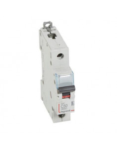 Disjoncteur DX³6000 arrivée haute et départ bas à vis 1 Pôle de 230V à 400V 50A courbe C 1 module LEGRAND 407659 2