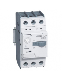 Disjoncteur moteur magnétothermique MPX³32S réglage thermique 1A à 1,6A pouvoir de coupure 100kA en 415V LEGRAND 417305 2