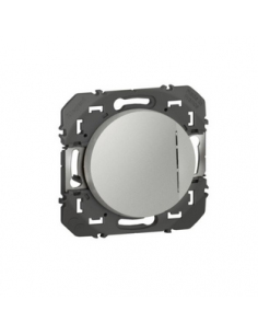 Interrupteur ou va-et-vient avec voyant lumineux dooxie 10AX 250V~ finition alu LEGRAND 600111 2