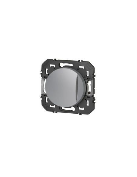 Interrupteur ou va-et-vient avec voyant lumineux dooxie 10AX 250V~ finition alu LEGRAND 600111