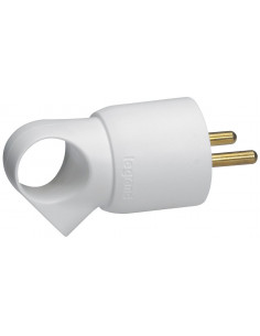 Fiche plastique 2P+T 16A à anneau blanc LEGRAND 050420 2