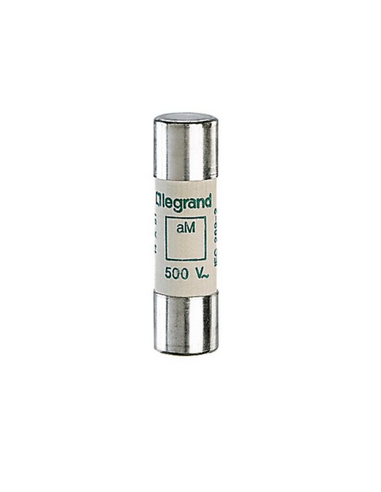Cartouche industrielle cylindrique type aM 14x51mm sans percuteur 50A LEGRAND 014050
