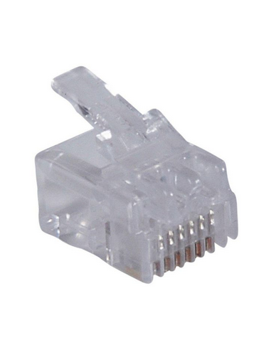 Fiche RJ12 6 contacts largeur 9,65mm pour câble rond LEGRAND 051702