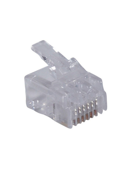 Fiche RJ12 6 contacts largeur 9,65mm pour câble rond LEGRAND 051702