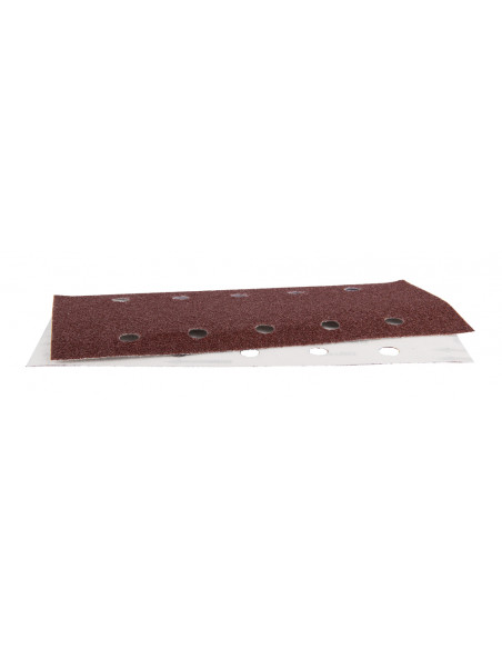 10 Feuilles rectangulaires abrasives 115x229 mm - 5+5 trous - Auto-agrippant Grain 40 MAKITA P-33174