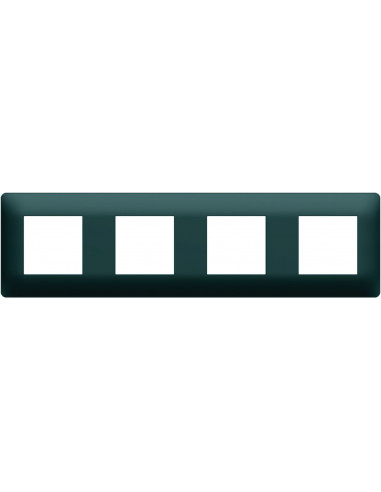 Plaque de finition essensya 4 postes Anthracite HAGER WE524