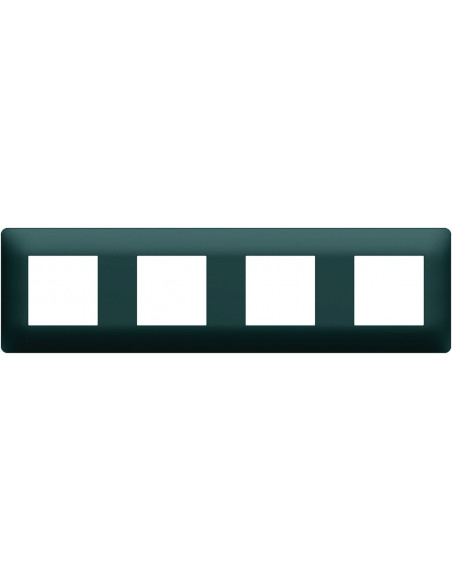 Plaque de finition essensya 4 postes Anthracite HAGER WE524