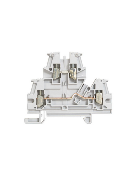 Bloc de jonction de passage à vis viking 3 avec 2 jonctions 2 étages section 4mm² pas 6mm gris LEGRAND 037168