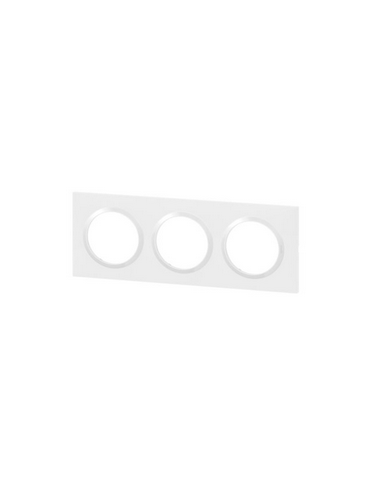 Plaque carrée Dooxie 3 postes finition blanc LEGRAND 600903