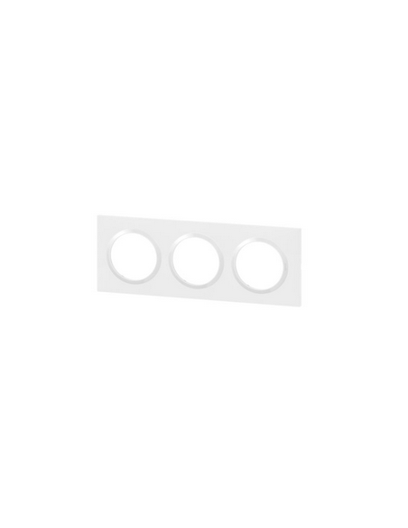 Plaque carrée Dooxie 3 postes finition blanc LEGRAND 600903
