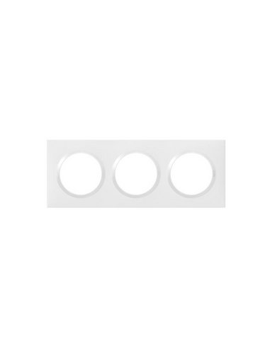 Plaque carrée Dooxie 3 postes finition blanc LEGRAND 600903
