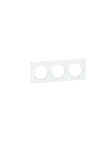 Plaque carrée Dooxie 3 postes finition blanc LEGRAND 600903