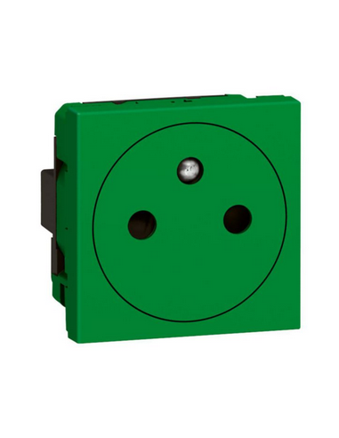 Prise de courant 2P+T Surface Mosaic 2 modules connexion par bornes automatiques verte antimicrobien LEGRAND 078704