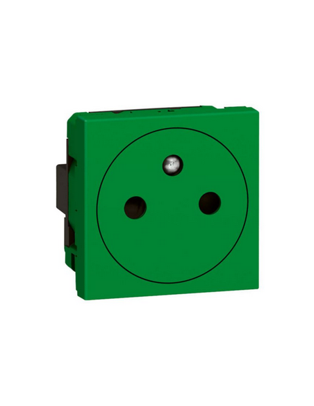 Prise de courant 2P+T Surface Mosaic 2 modules connexion par bornes automatiques verte antimicrobien LEGRAND 078704
