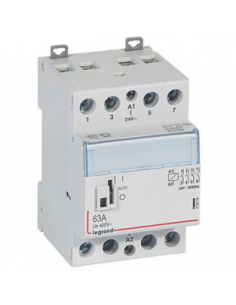 Contacteur de puissance CX³ commande manuelle bobine 24V~ 2 Pôles 400V~ 63A contact 4F 2 modules LEGRAND 412519 2